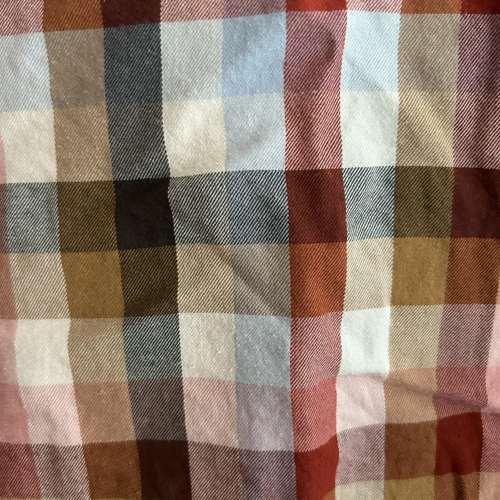 Patagonia Men’s Organic Cotton Plaid Shirt Brown Tan Size L